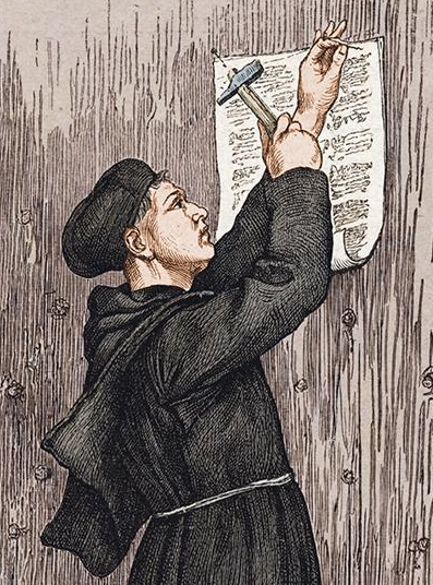 Martin Luther schlägt seine 95 Thesen an